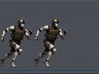 Marching robots